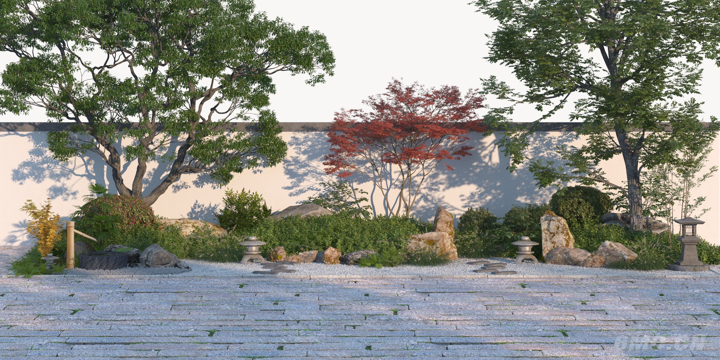 现代植物堆 灌木 景观树3D模型