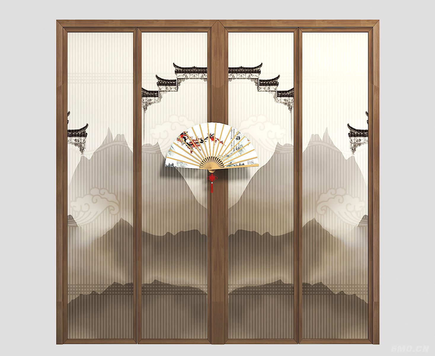 新中式窗格背景