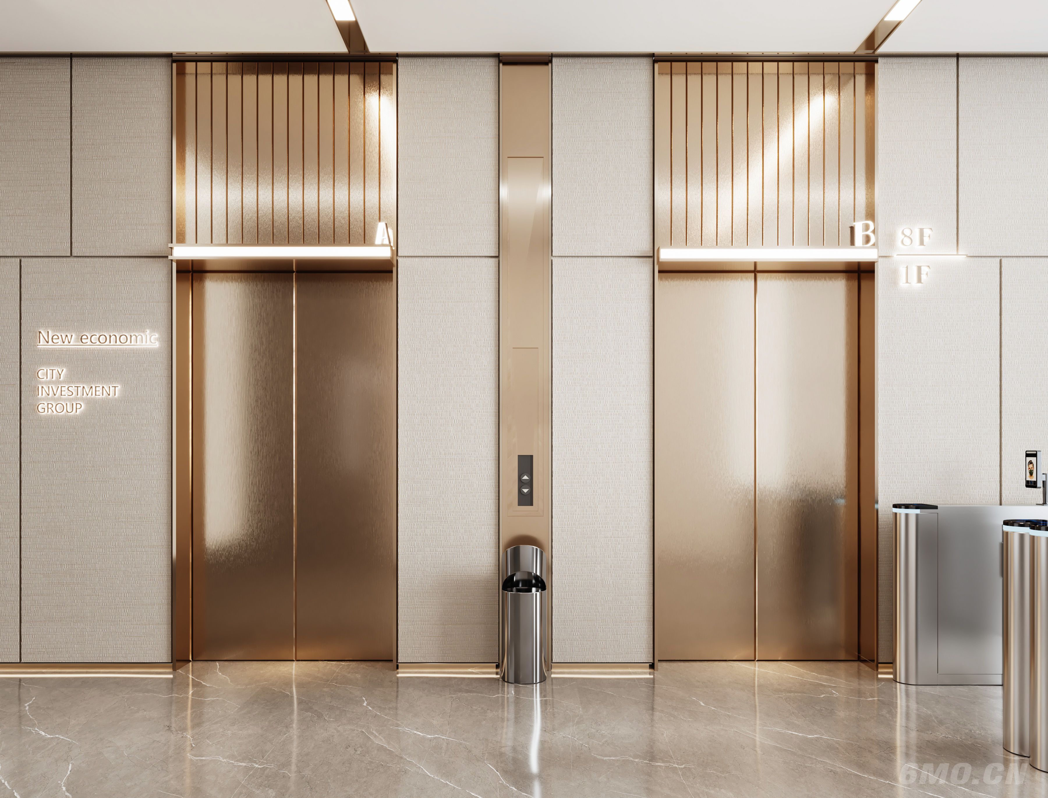 现代电梯间 门厅