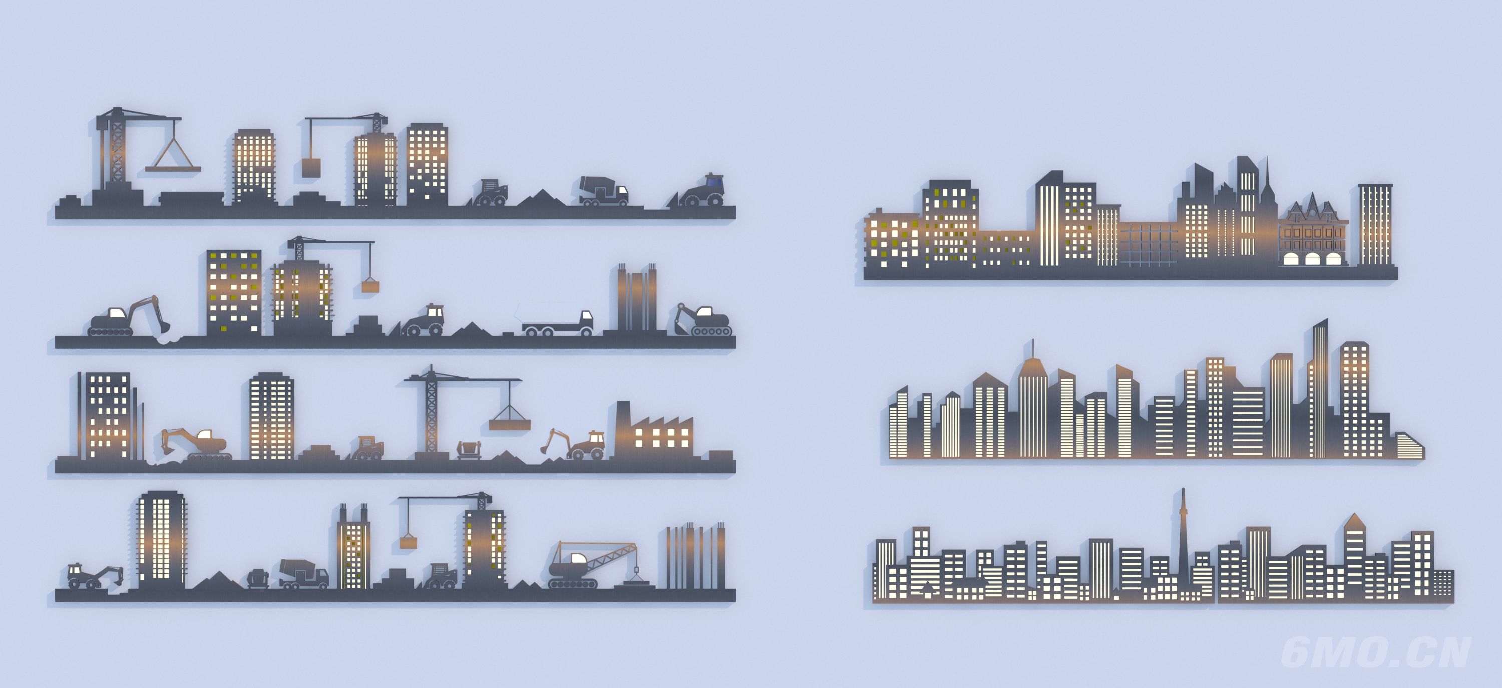现代城市建设剪影