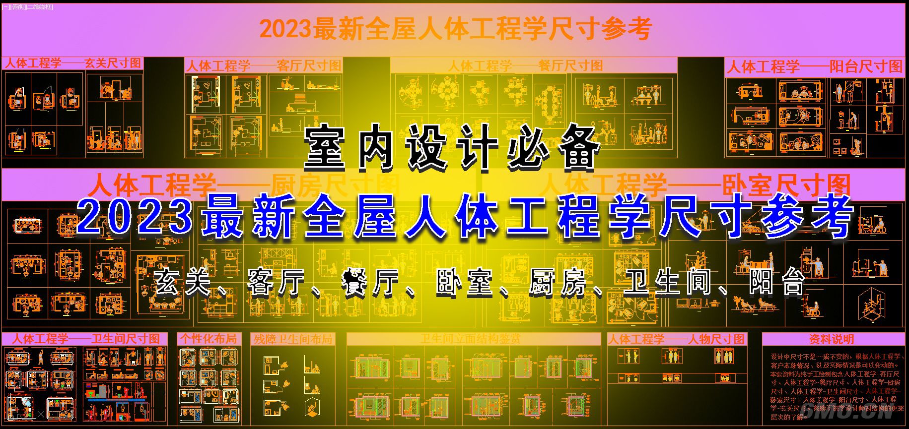 2023最新全屋人体工程学尺寸参考（完结版）