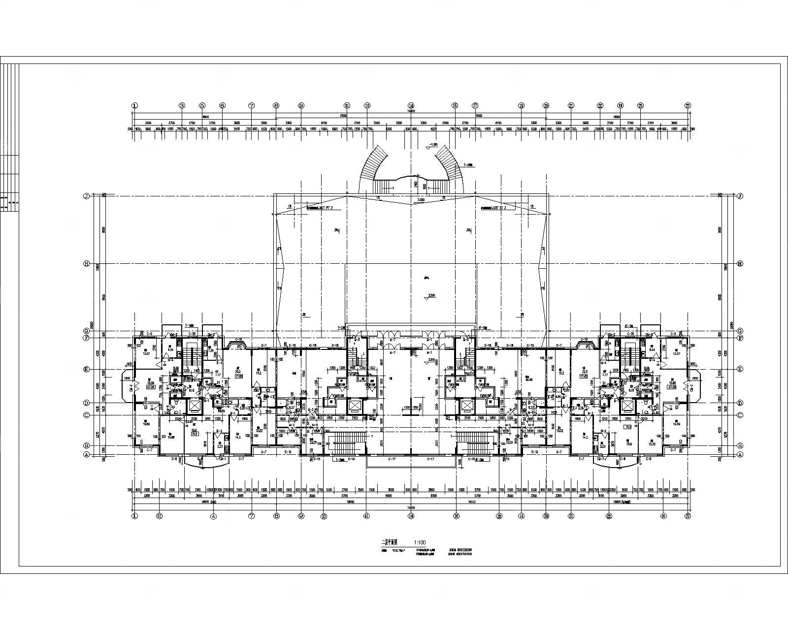 多层小区住宅楼建筑施工图