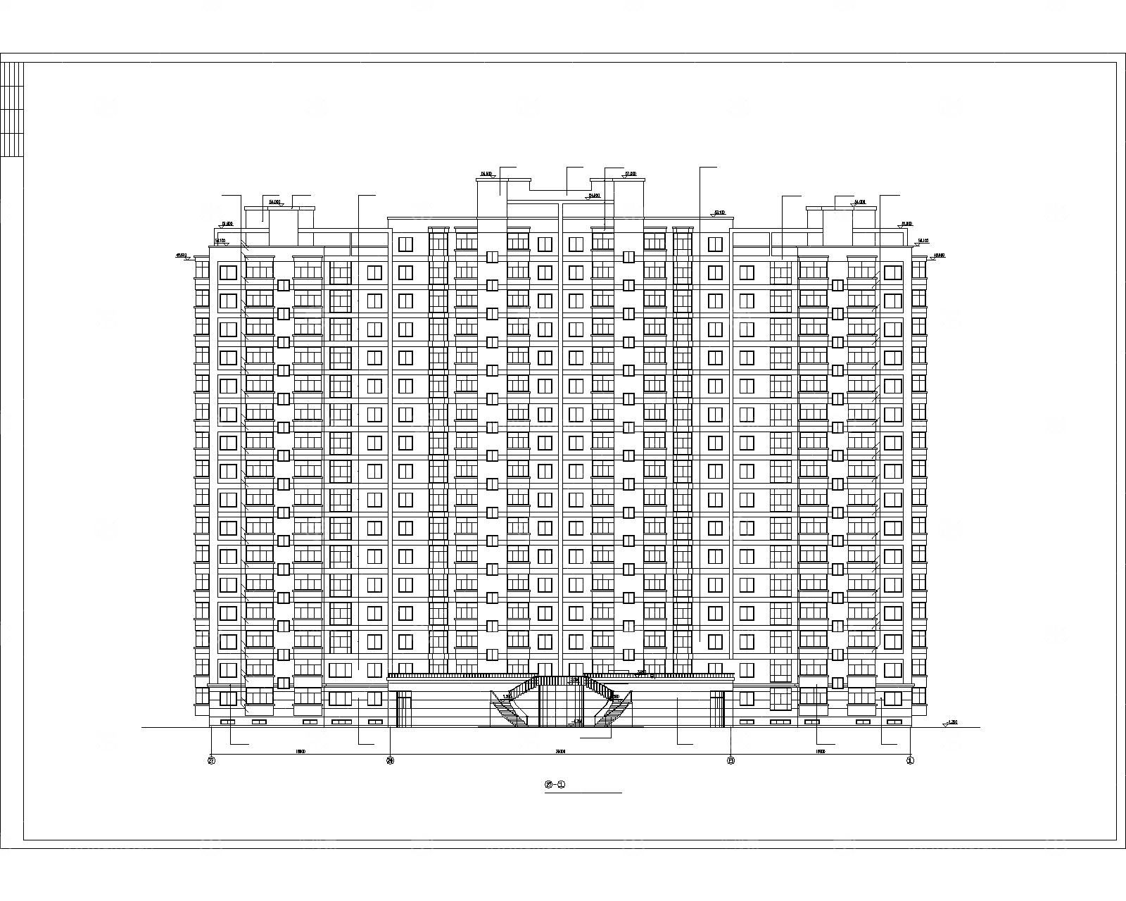 多层小区住宅楼建筑施工图