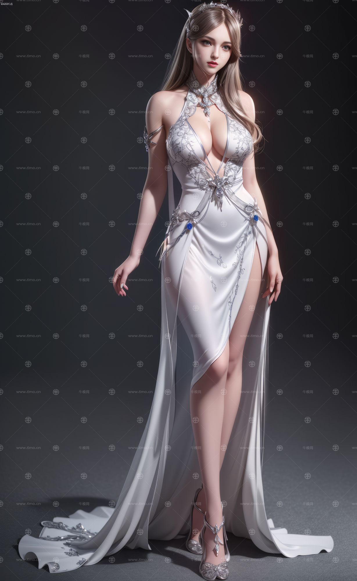 3D美女人物全身图
