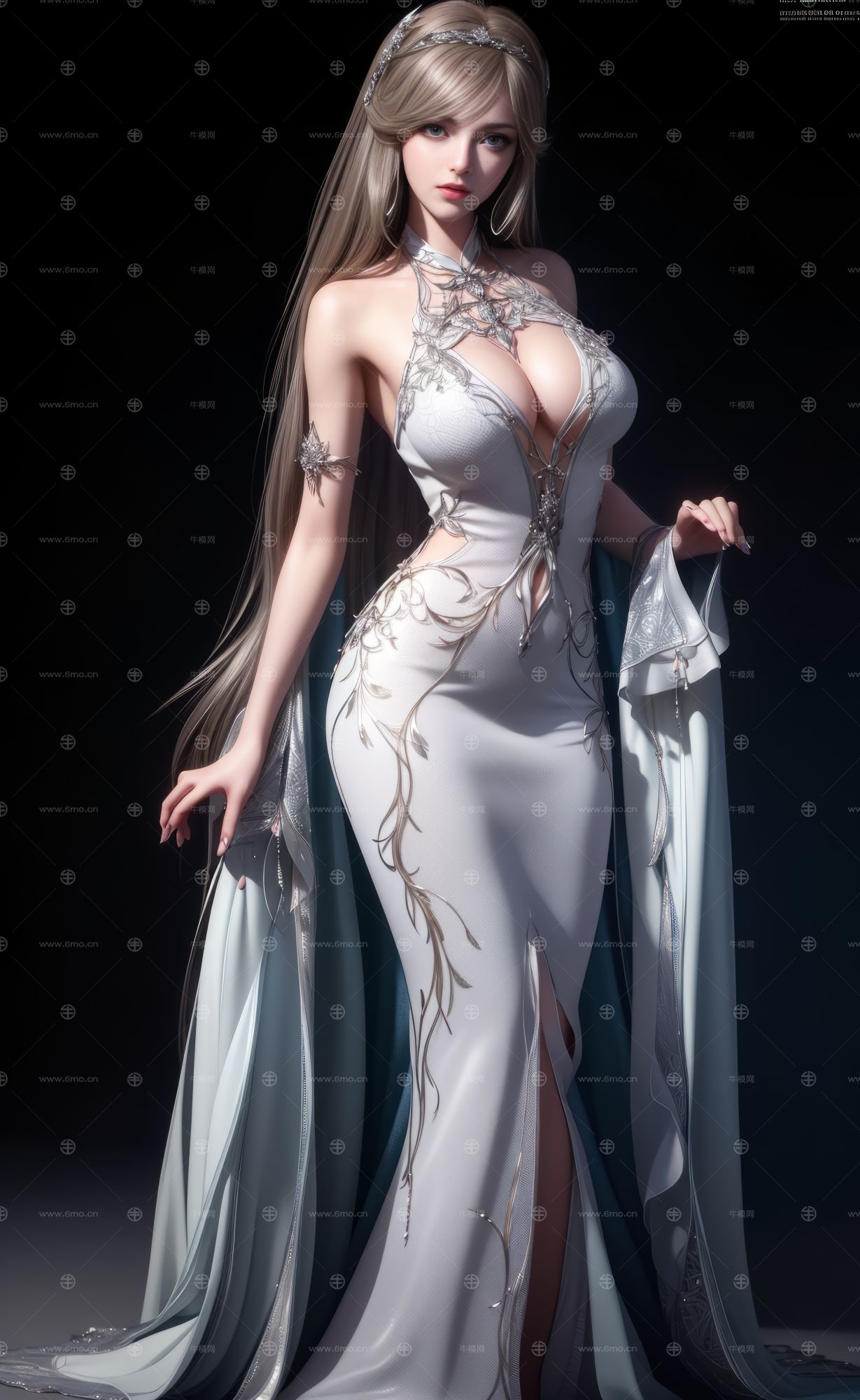 3D美女人物全身图