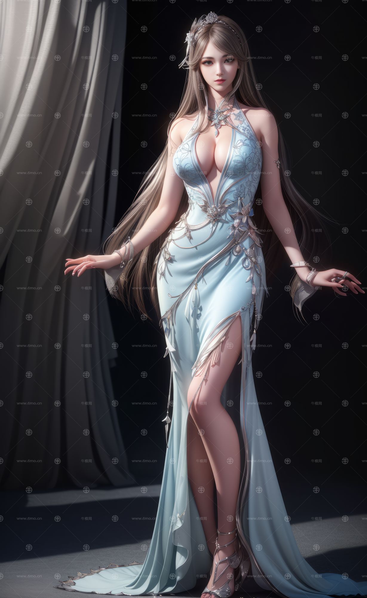 3D美女人物全身图