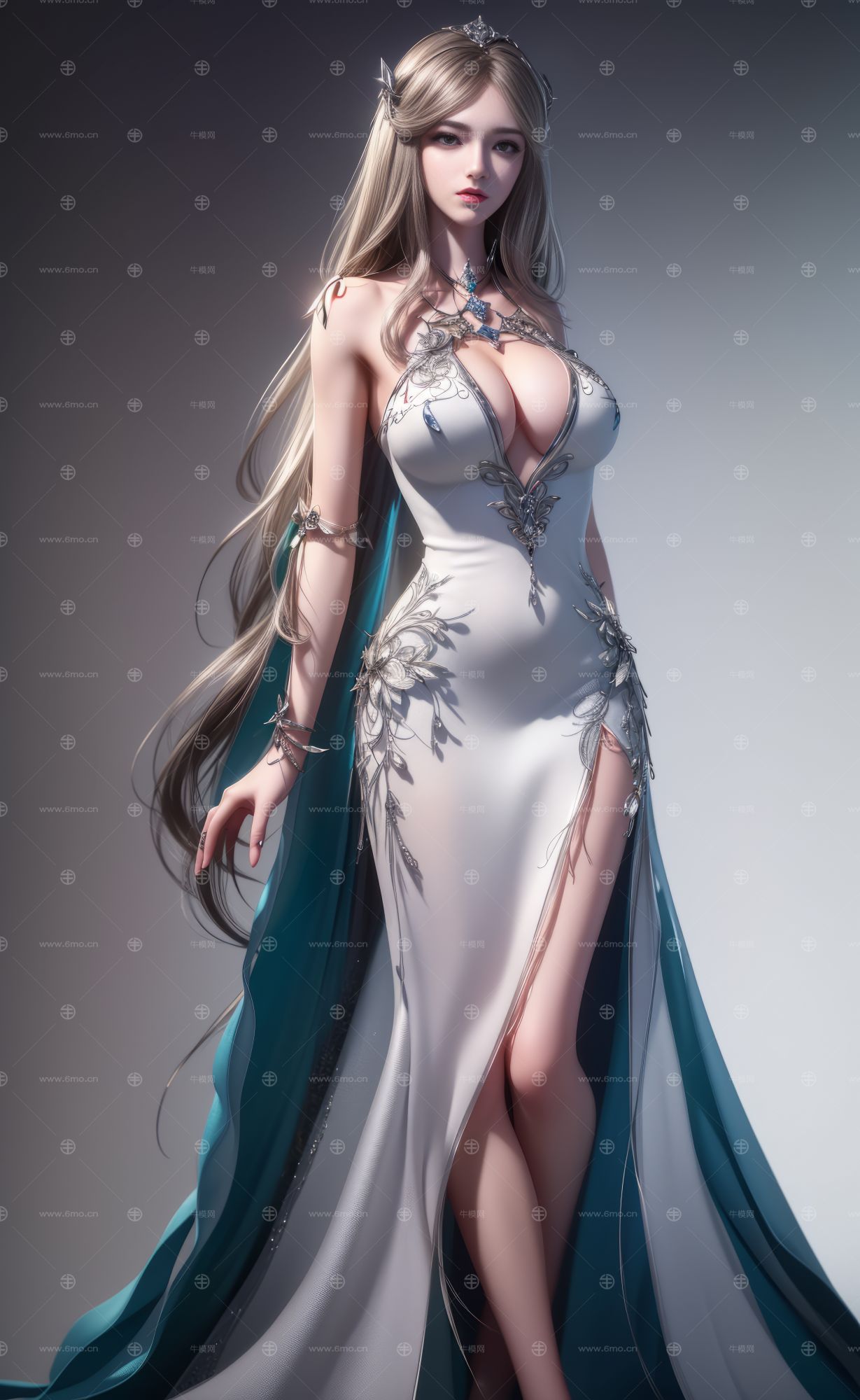 3D美女人物全身图