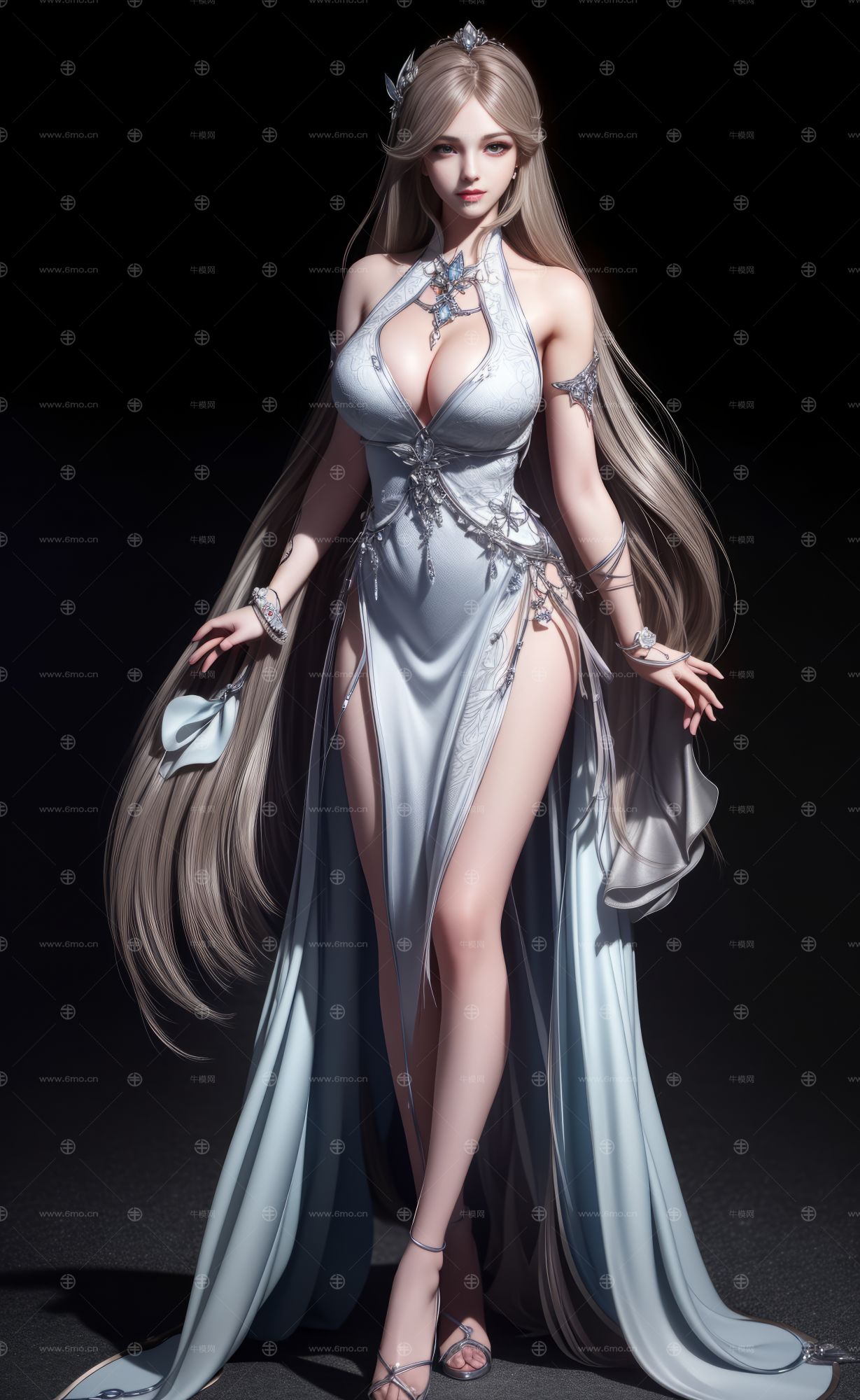 3D美女人物全身图