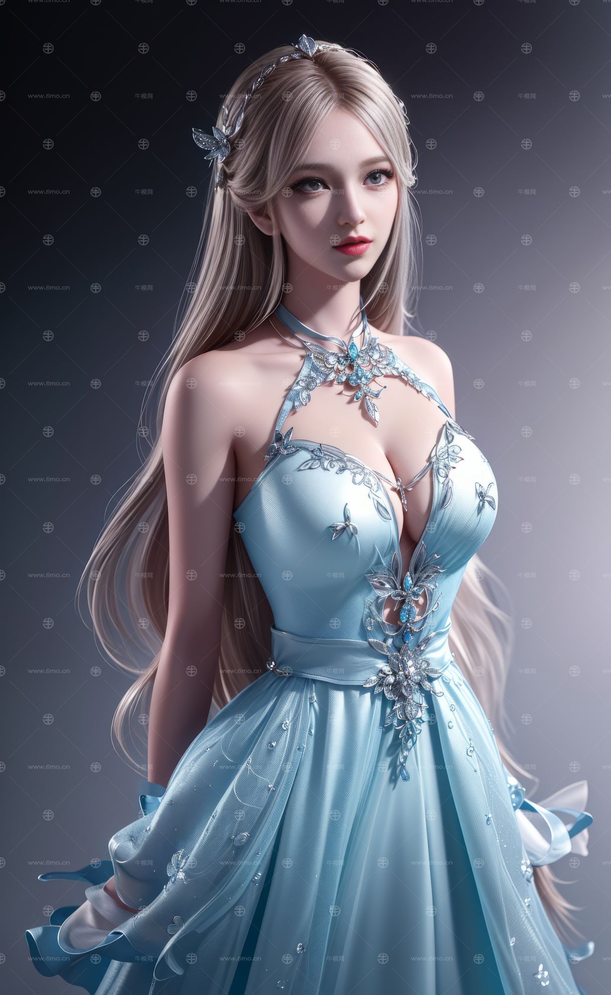 3D美女人物全身图