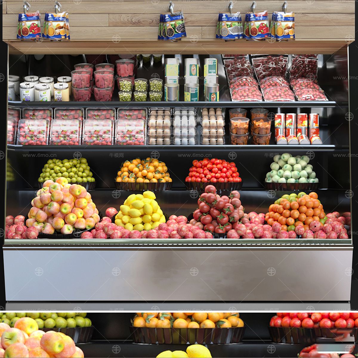 现代水果超市货架 果蔬货柜