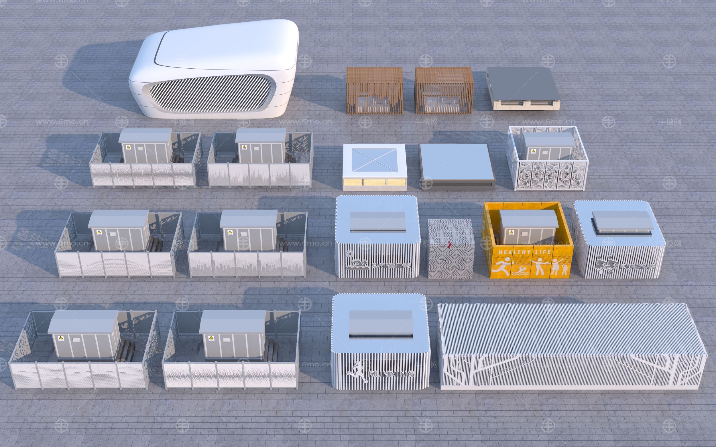 现代市政配电箱3D模型