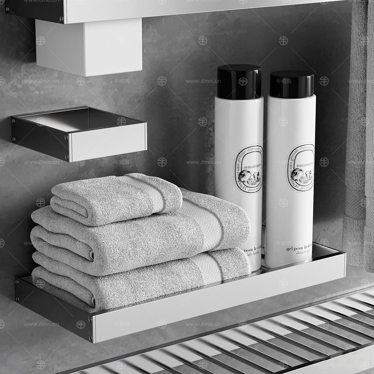 现代浴室挂架毛巾洗浴用品