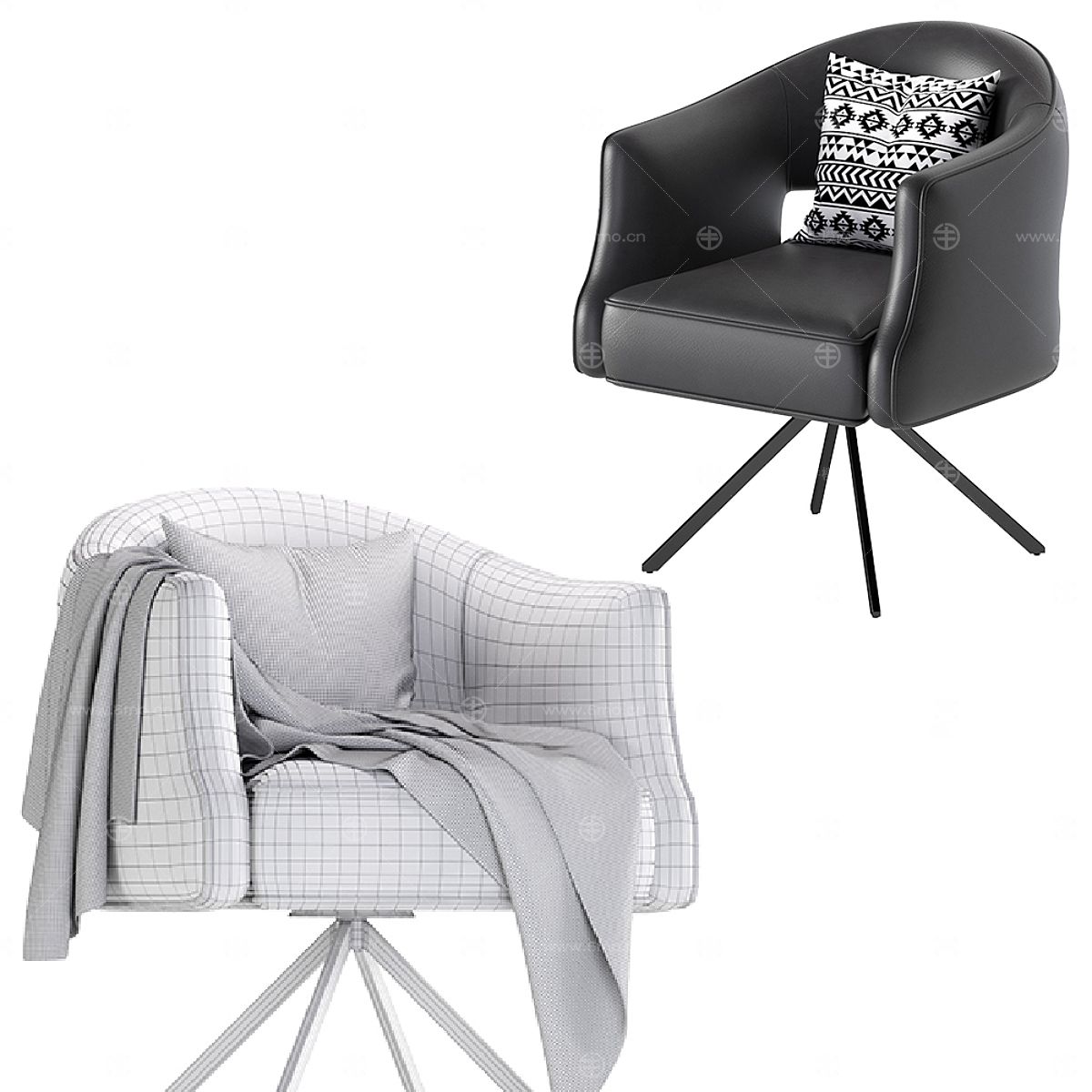 Giorgetti 现代皮革单椅