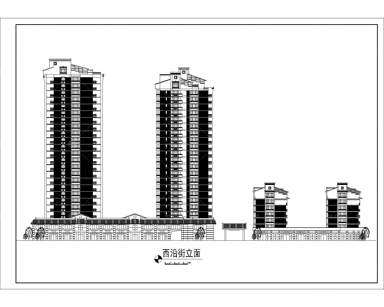 某花园综合住宅区详细规划建筑图及效果图