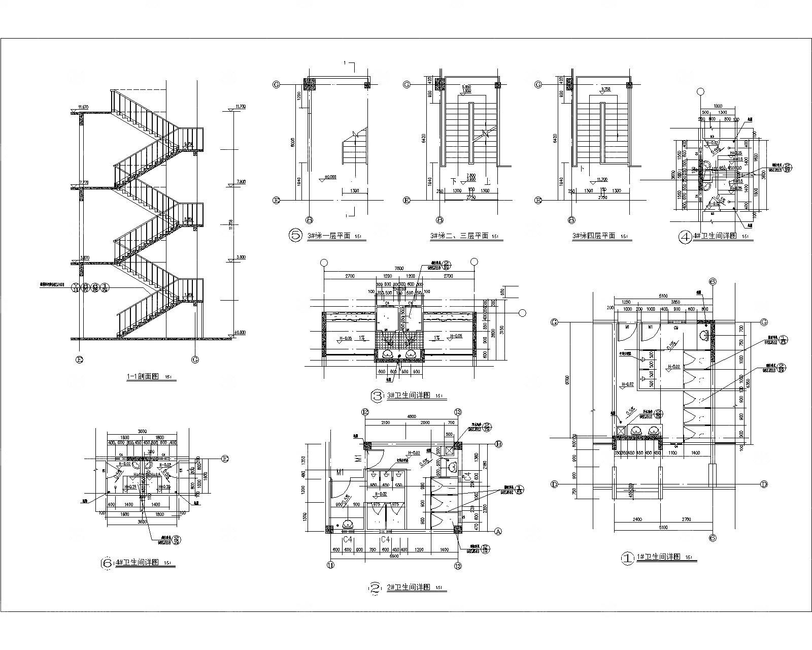 某省体育局运动员公寓建筑施工图