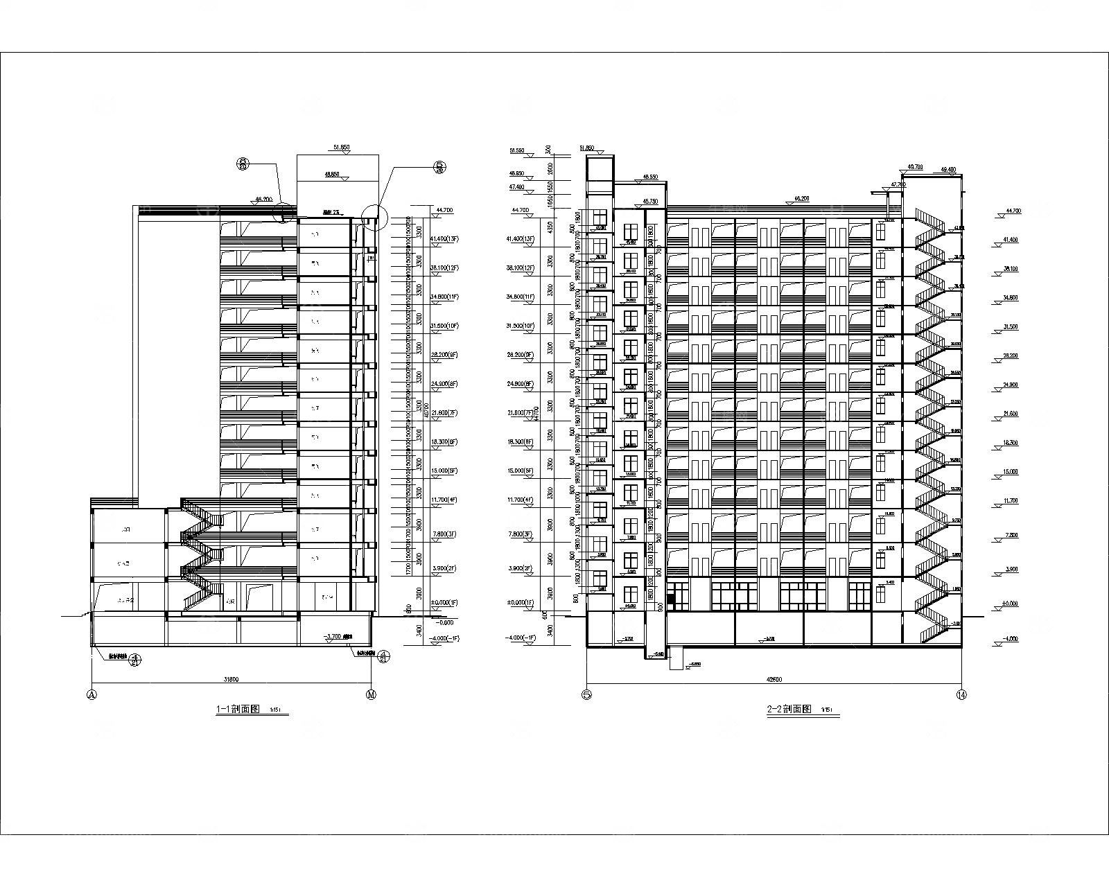 某省体育局运动员公寓建筑施工图