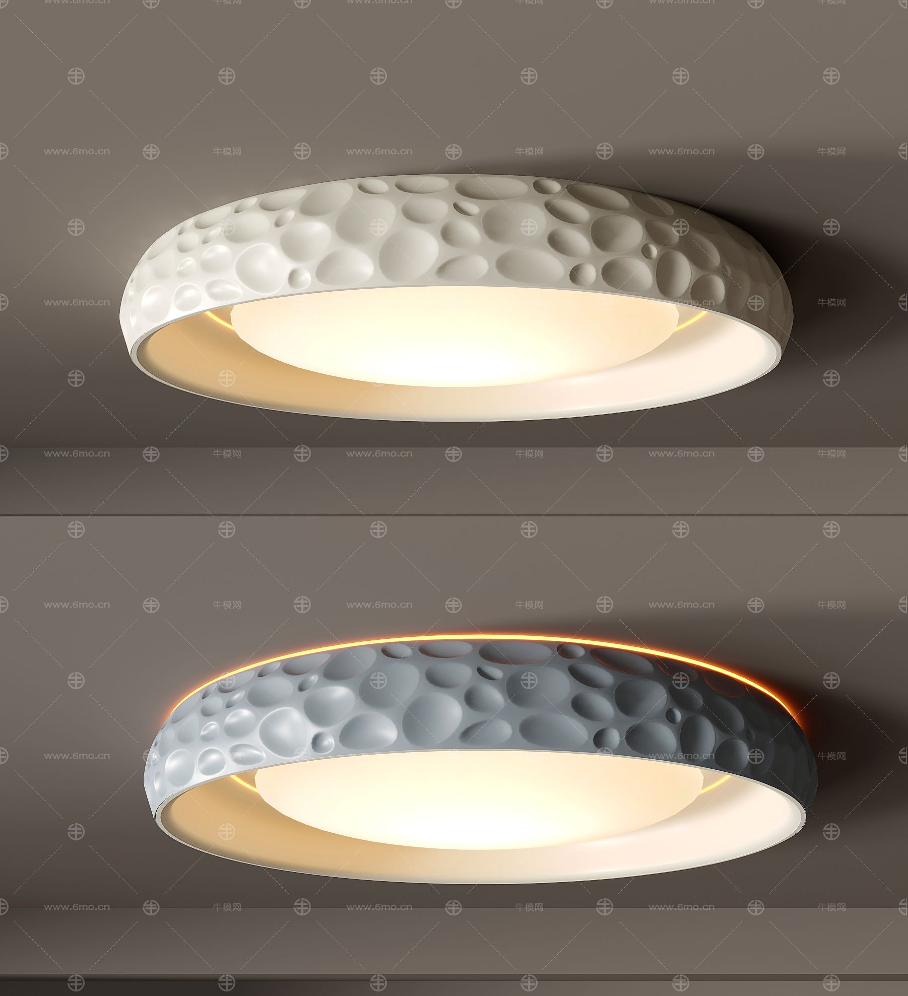 3d现代简约大气高档  客厅灯 卧室灯 吸顶灯 方形圆形几何形灯具组合