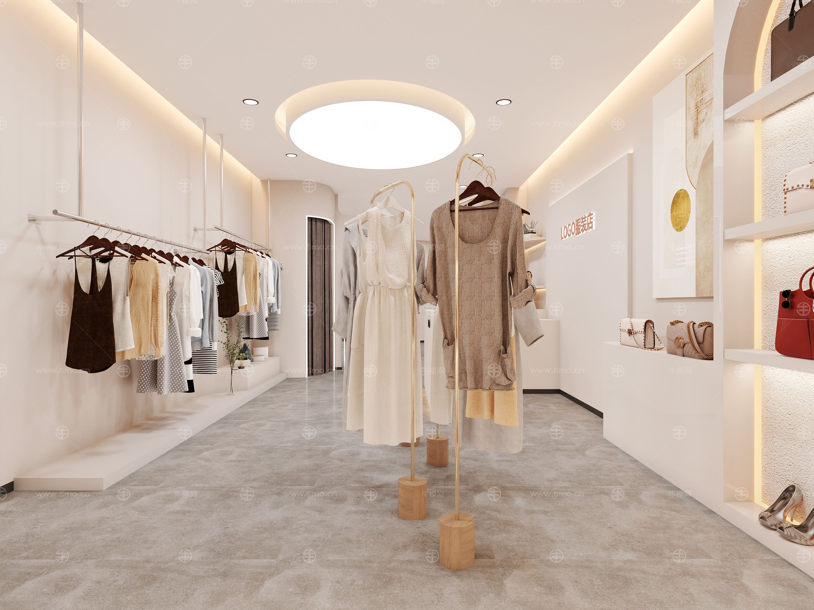 现代服装鞋店
