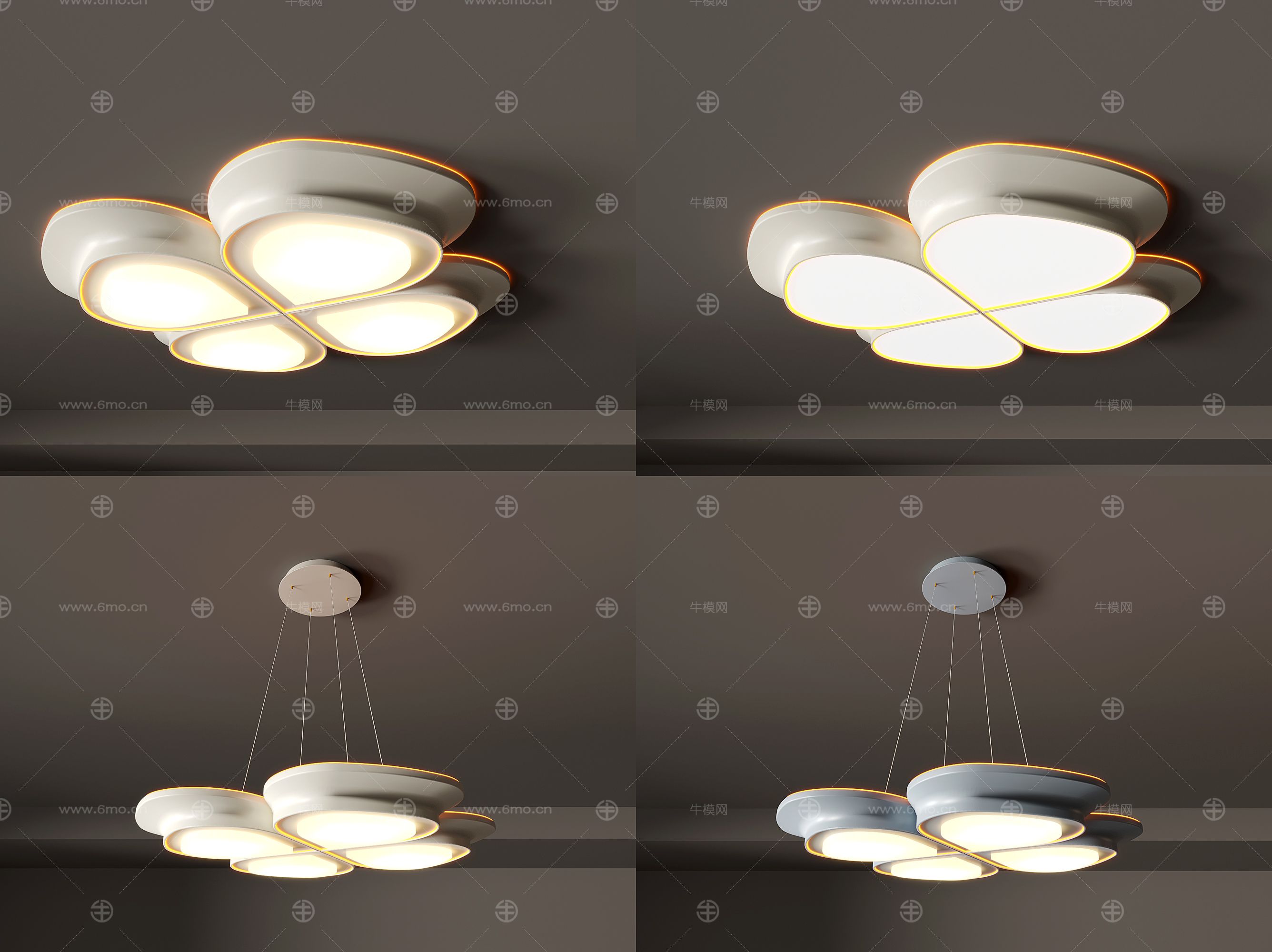 现代简约大气高档  客厅灯 卧室灯 吸顶灯 圆形几何形灯具组合