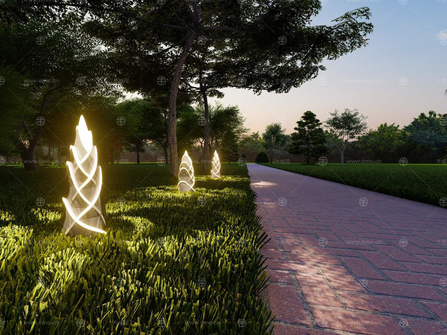 竹笋造型景观装饰灯