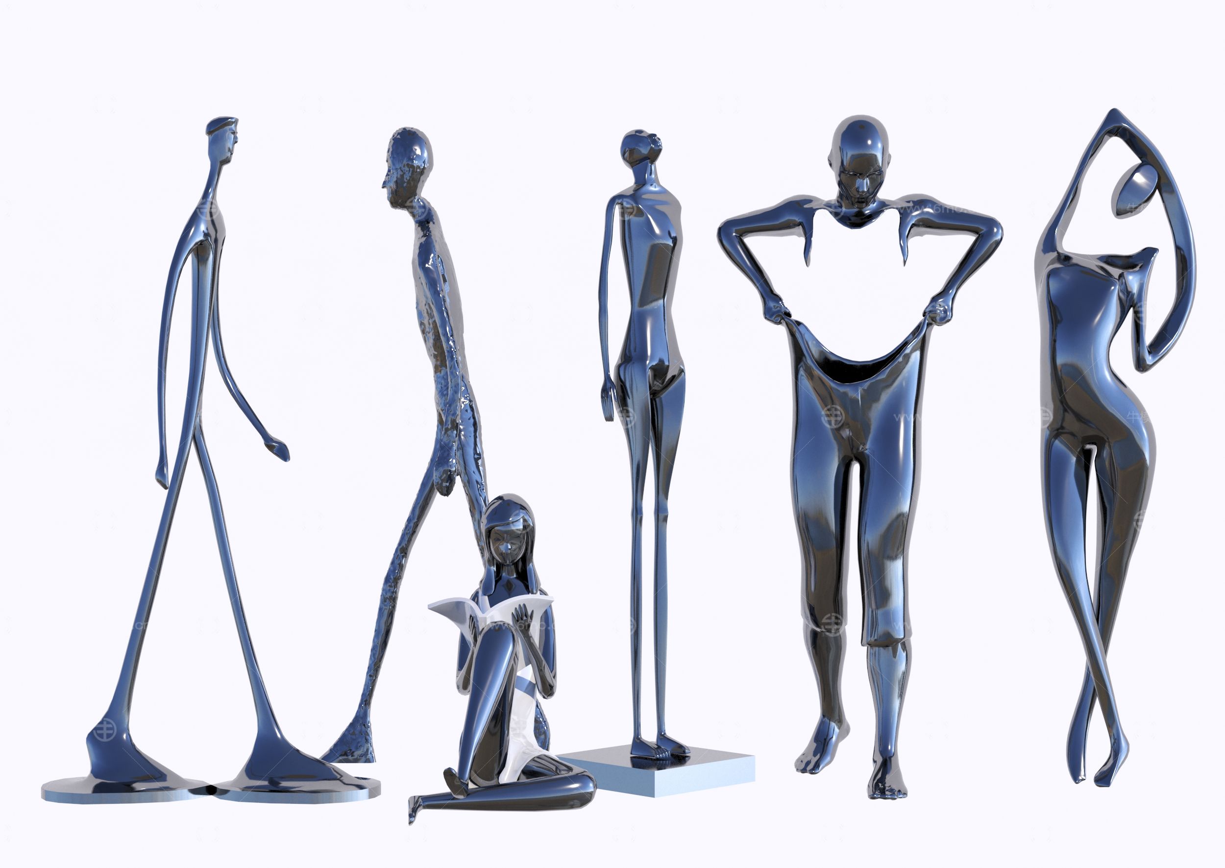 现代艺术雕塑3D模型