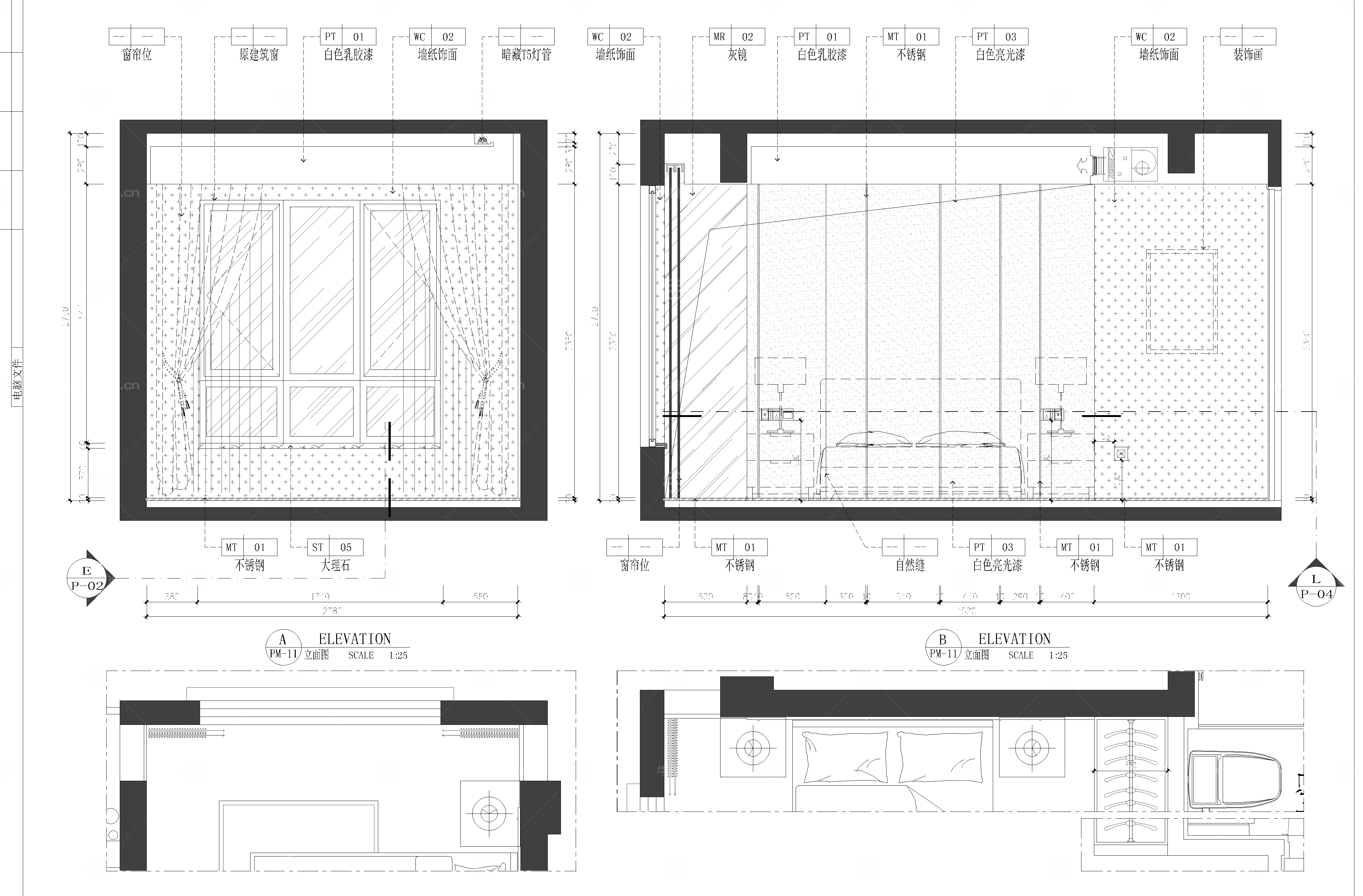 家装施工图，CAD