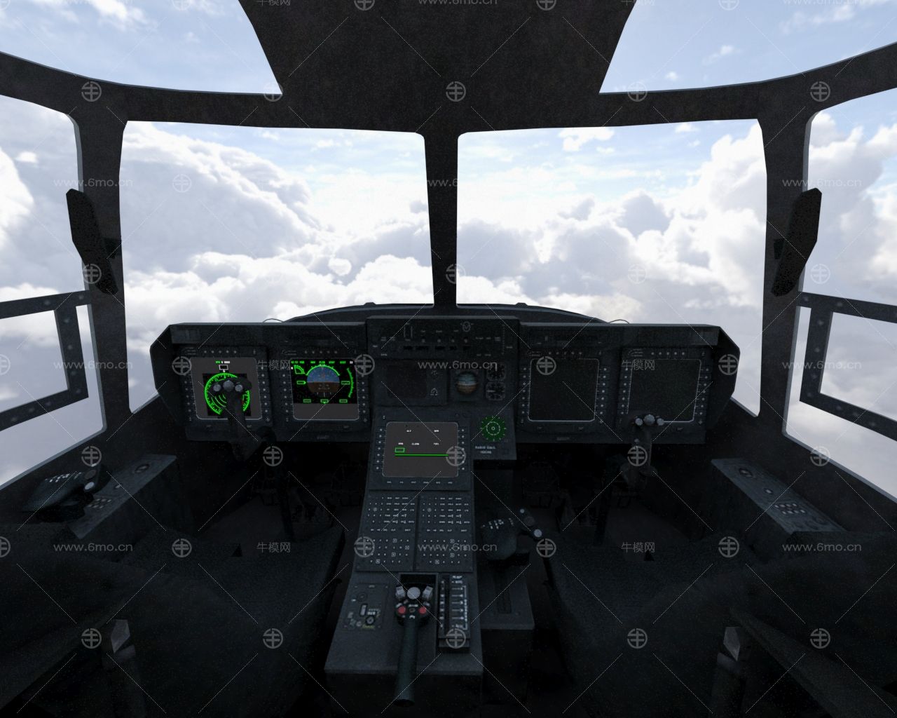 V22倾转旋翼机cv22b鱼鹰特种作战直升机带驾驶舱控制台机舱门可开