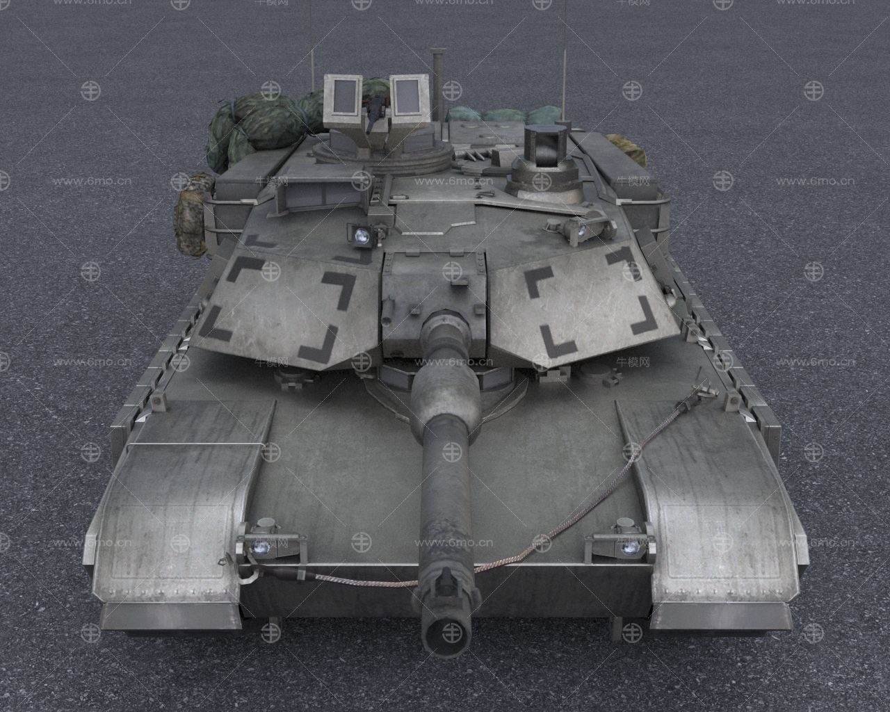 M1艾布拉姆斯主战坦克带内饰驾驶舱装填室