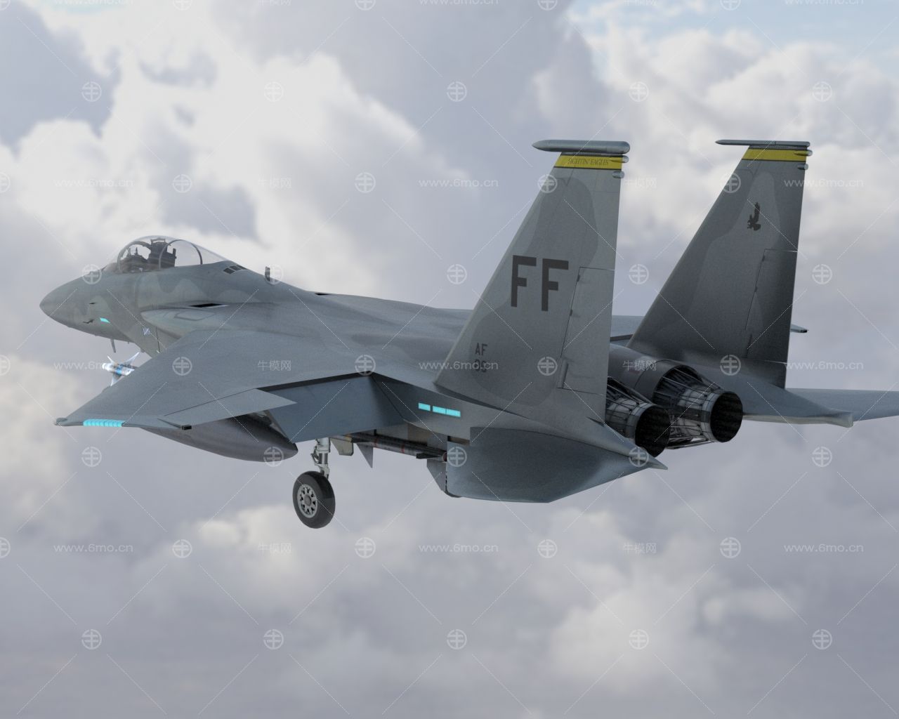 F15战斗机喷气式战斗机美利坚之鹰飞机带驾驶舱控制台