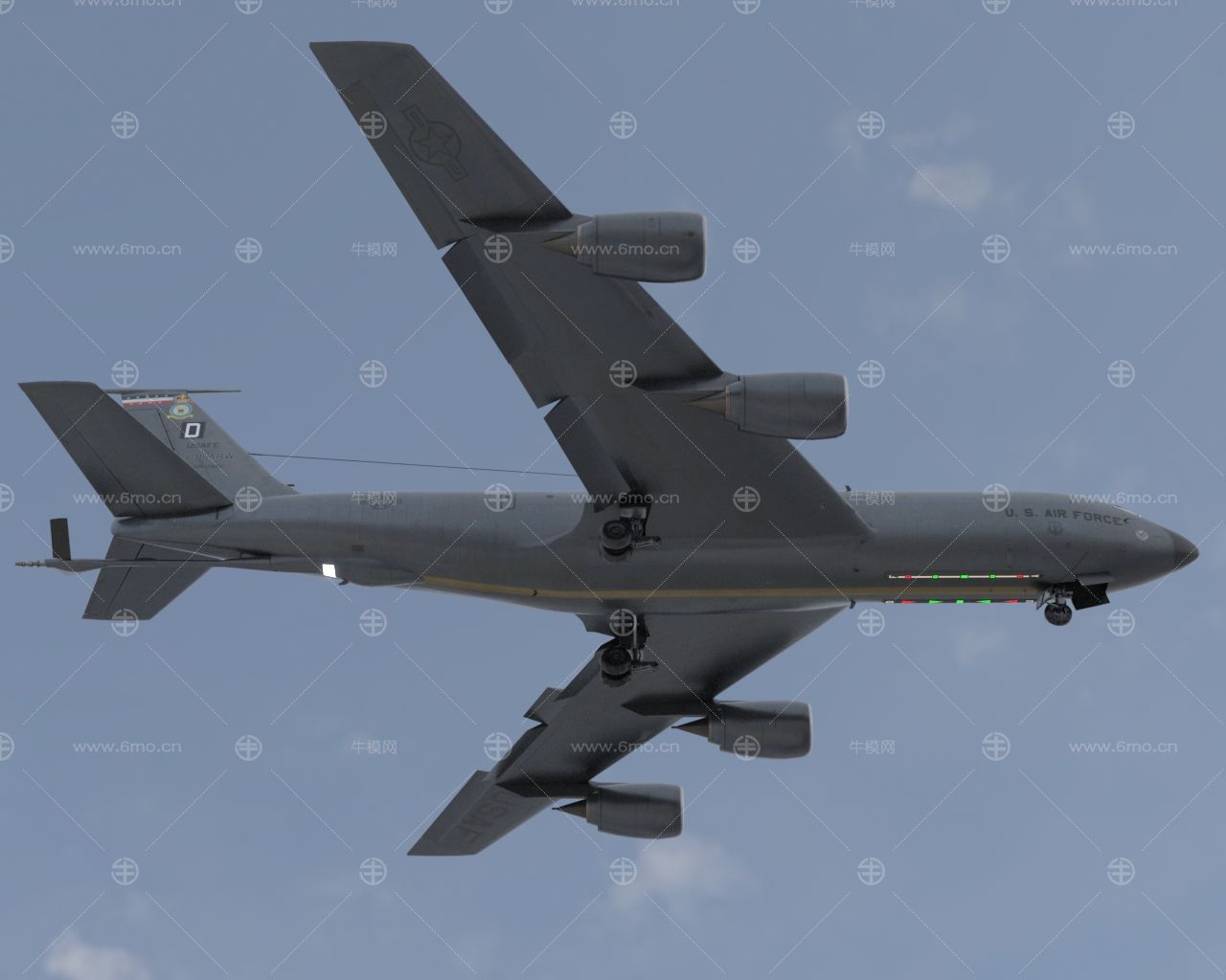 KC135空中加油机大型空中加油机带内饰机舱门可开关