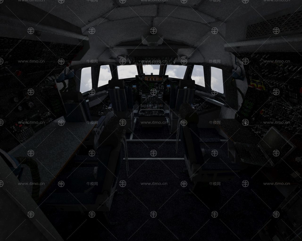 C5运输机大型战略军用运输机银河带驾驶舱控制台机舱门可开关