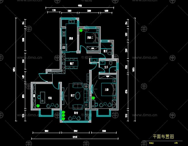 家装平面图施工图