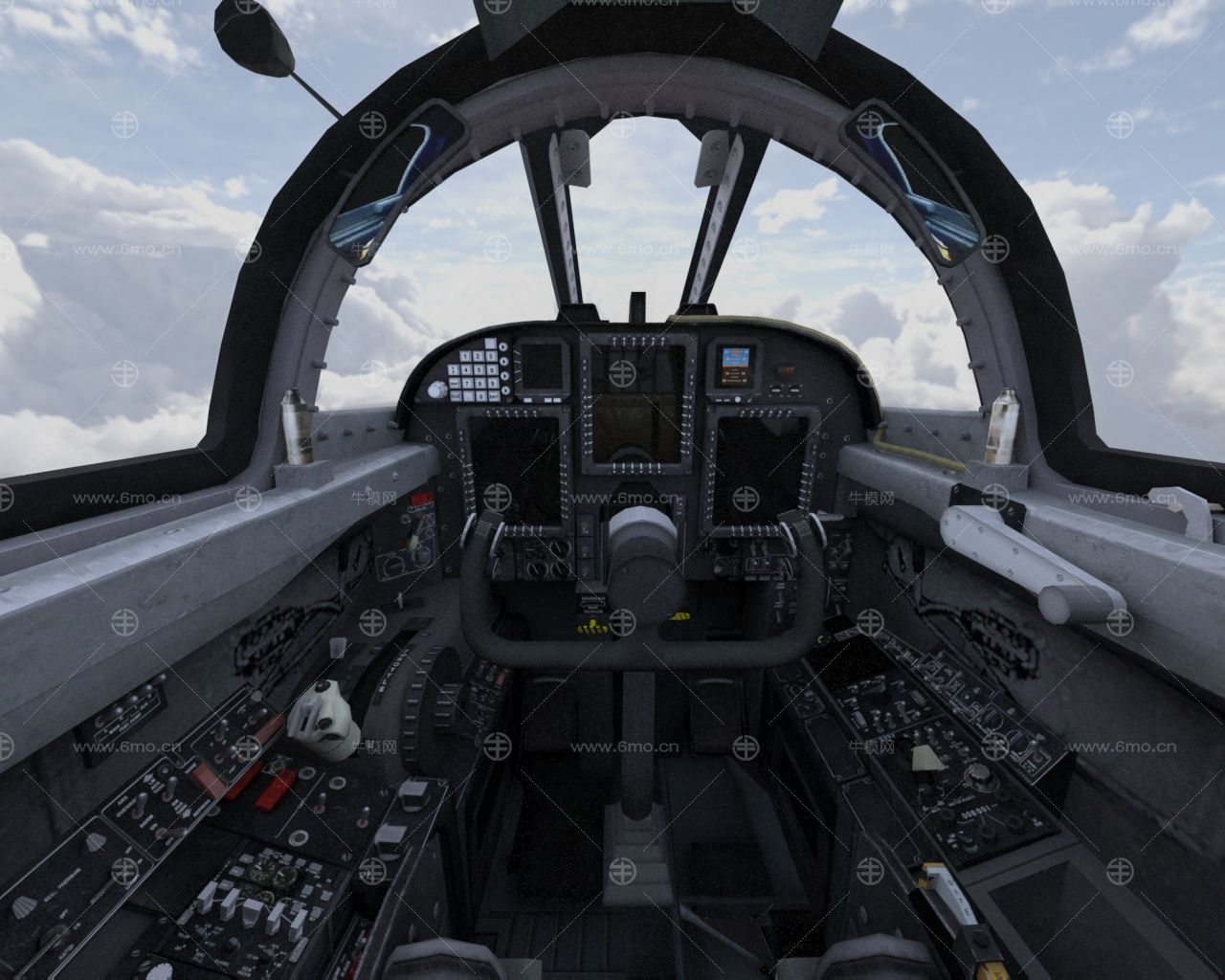 U2侦察机单座单发高空侦察机带驾驶舱控制台机舱门可开关