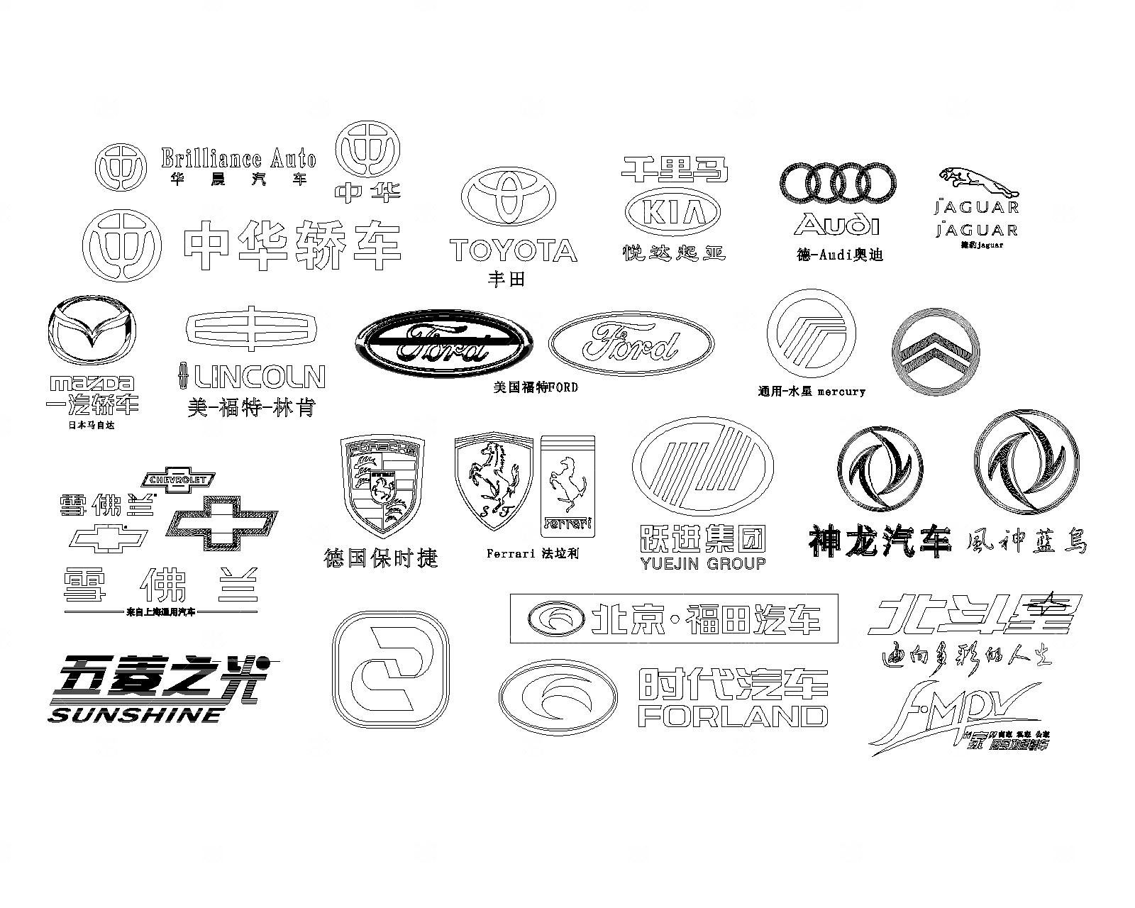 CAD汽车标志