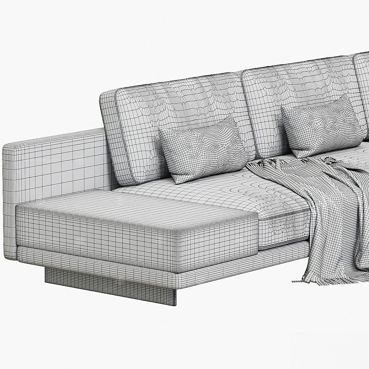 Rove Concepts 德累斯顿现代经典阿勒松象牙白软垫左扶手沙发