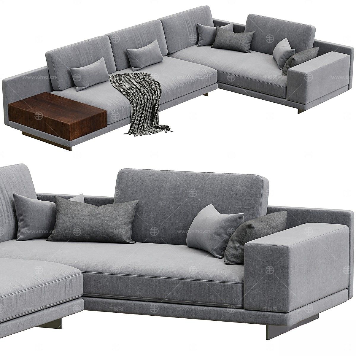 Rove Concepts 德累斯顿现代经典阿勒松象牙白软垫左扶手沙发