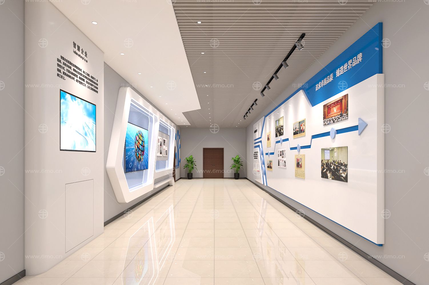 公司办公室公共服务商务科技LED显示屏企业形象展厅