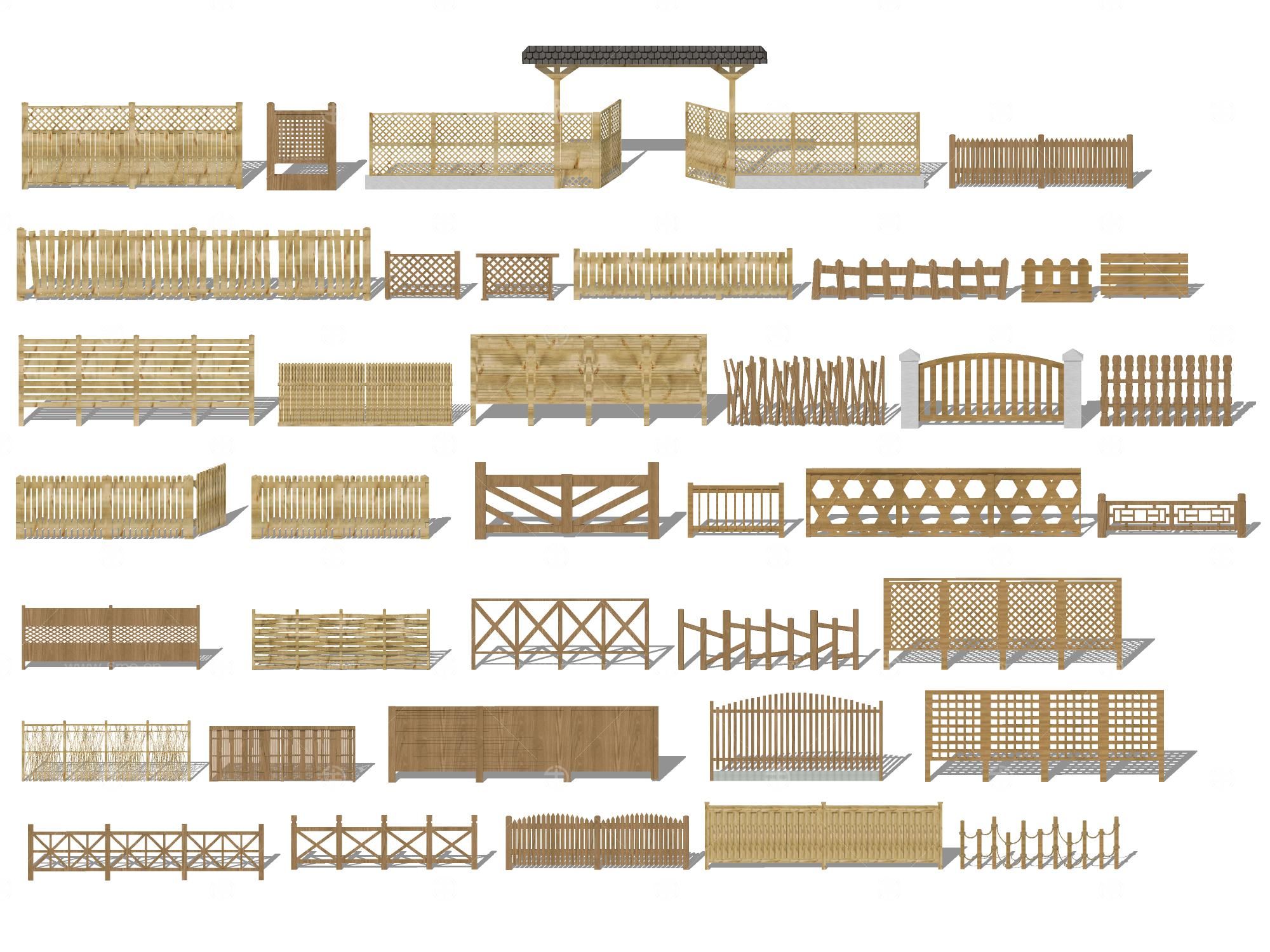新中式篱笆围栏护栏栅栏木围栏木栅栏竹篱笆