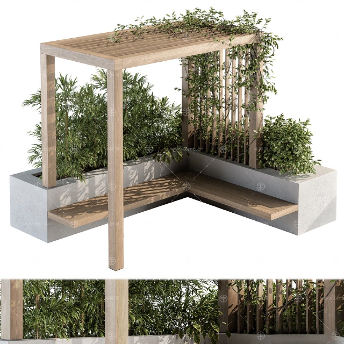 现代建筑户外,景观小品