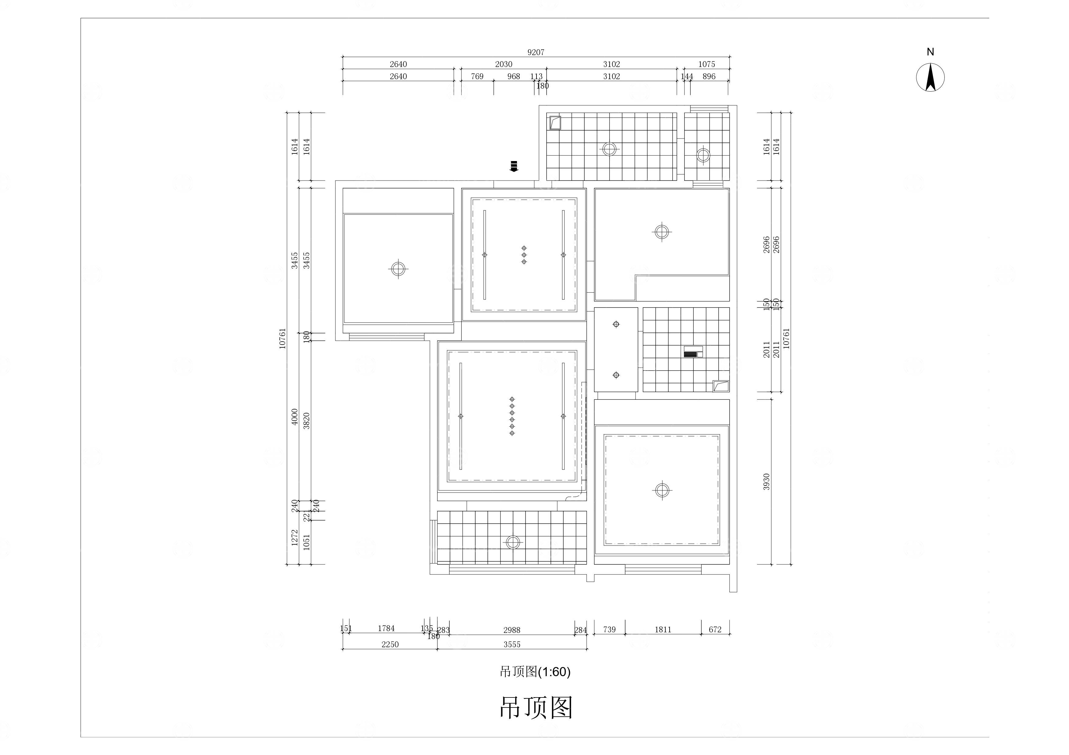 现代简约悬浮吊顶 电视墙