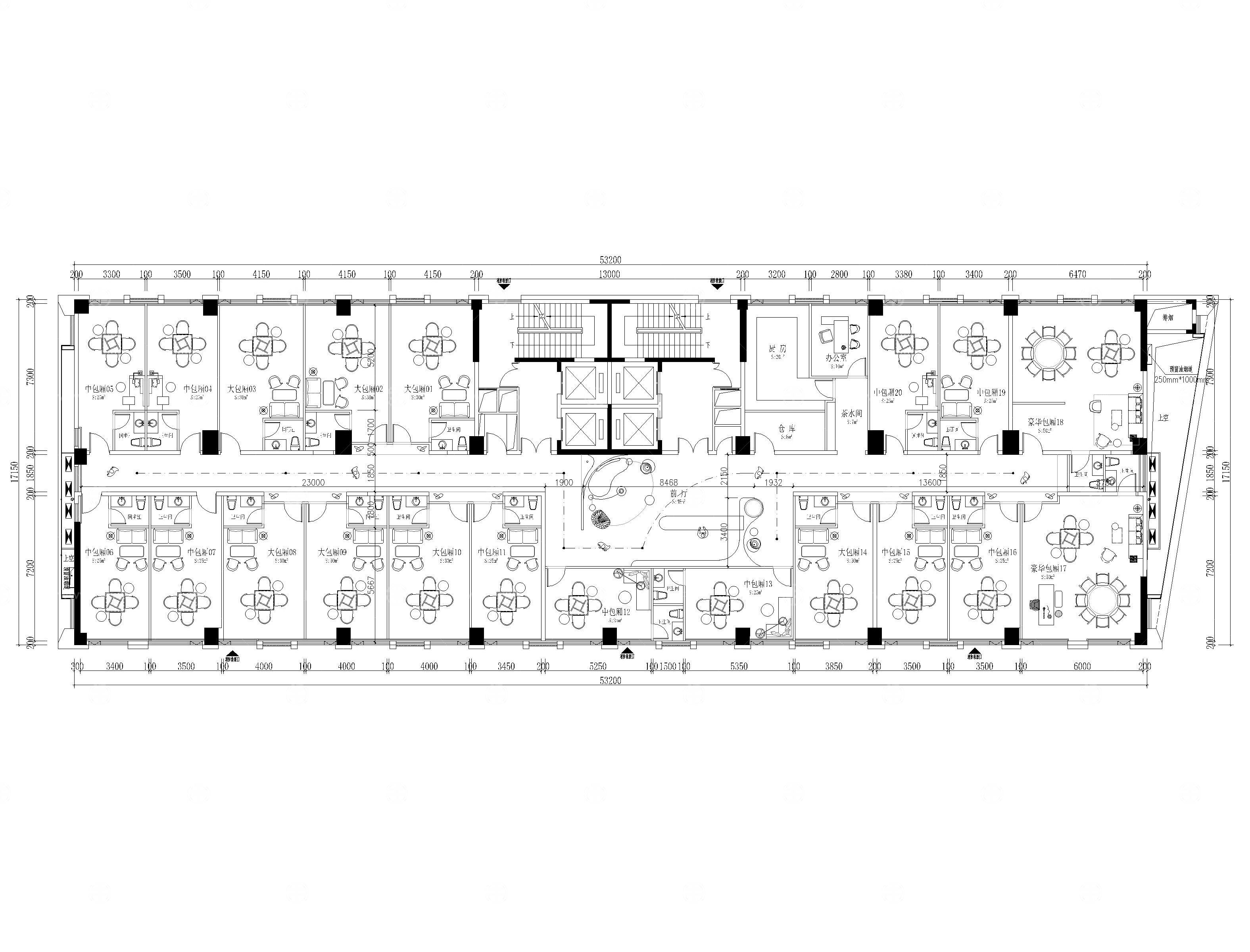 10套棋牌室平面图cad