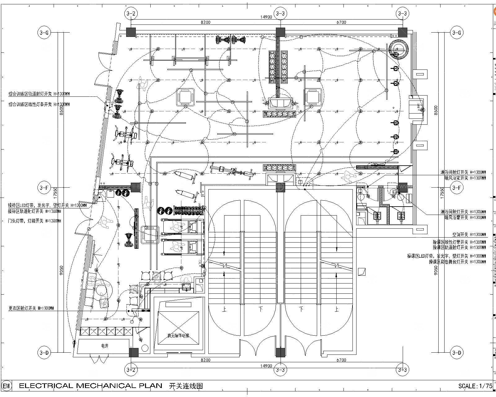 健身房CAD+效果科+SU+PPT方案