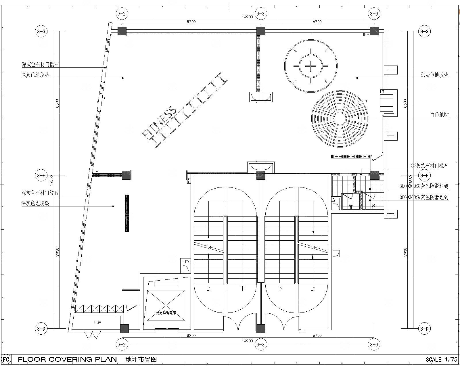 健身房CAD+效果科+SU+PPT方案