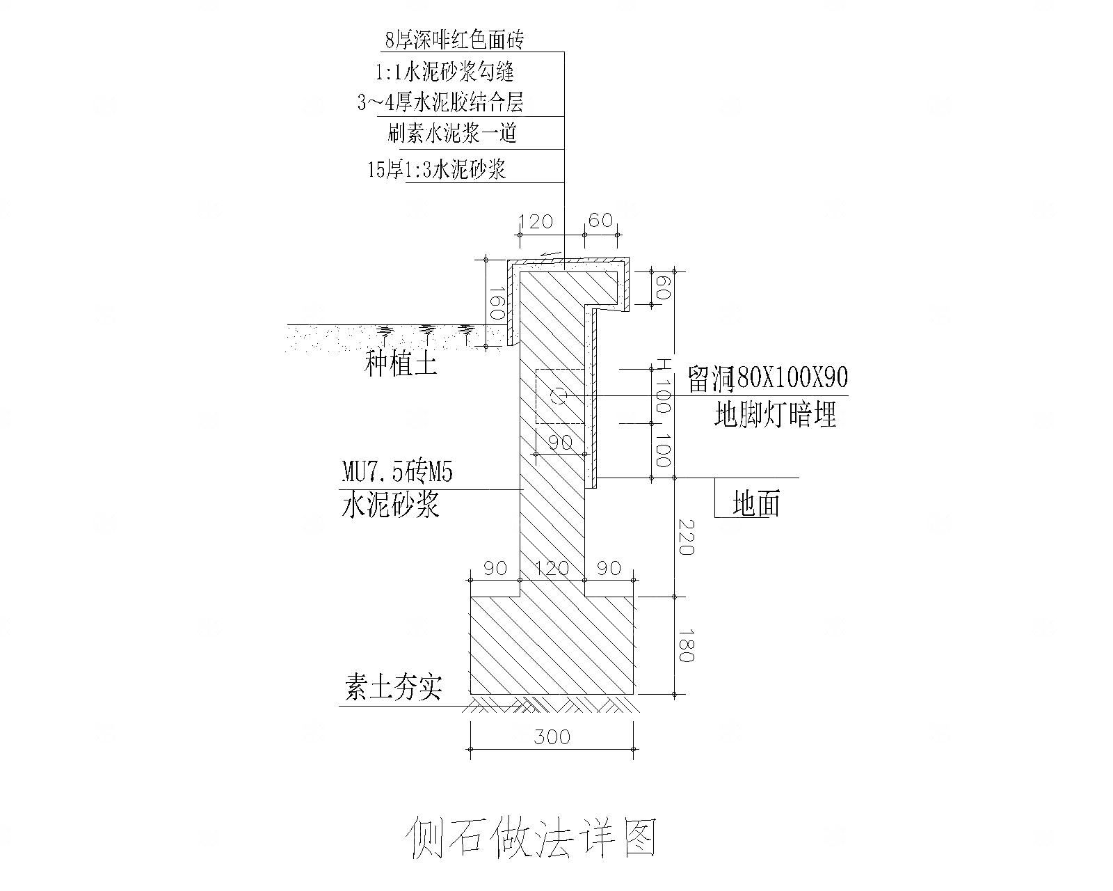 路缘侧石CAD