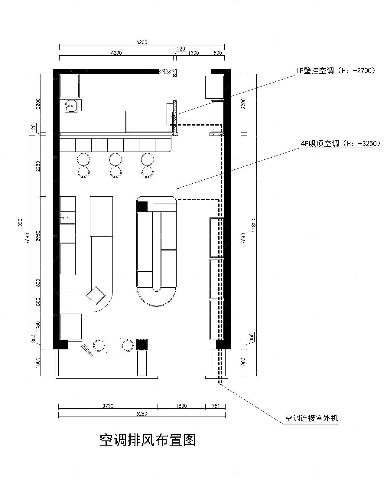 烘焙店效果图+施工图CAD