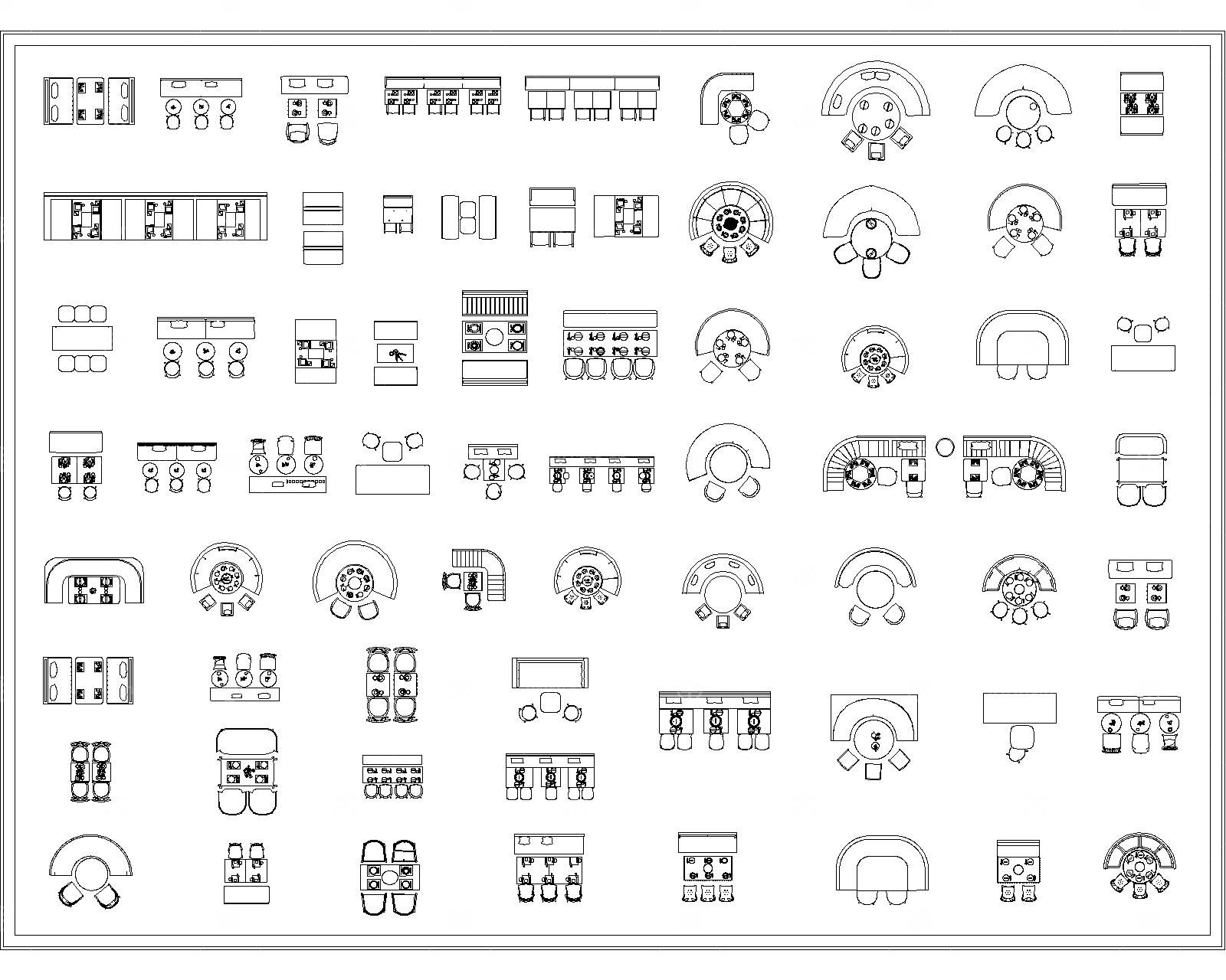 户外家具小品CAD图库