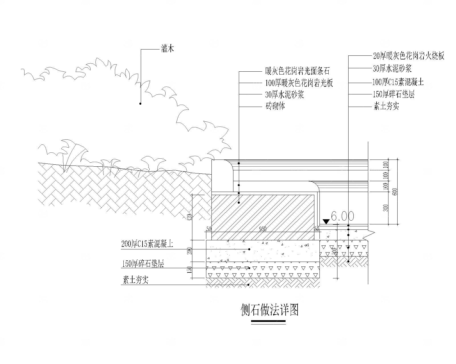 路缘侧石CAD