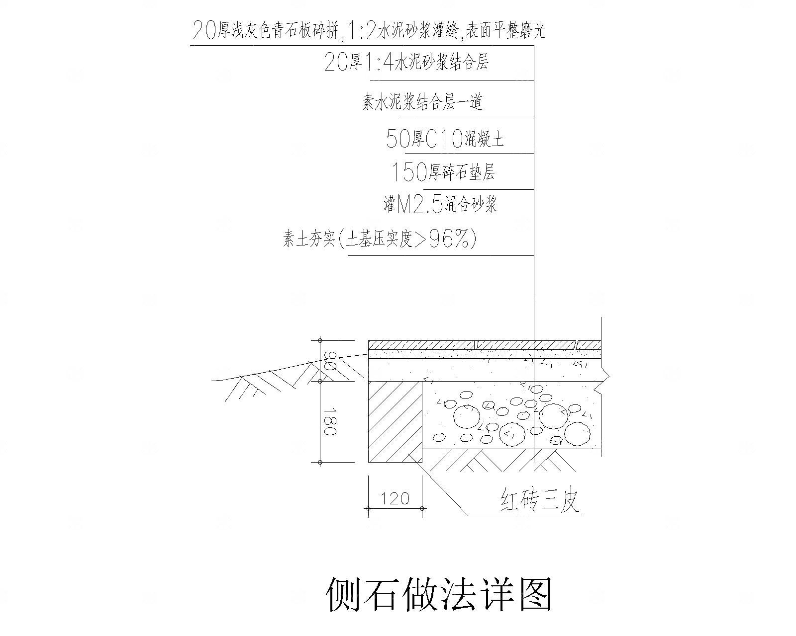 路缘侧石CAD