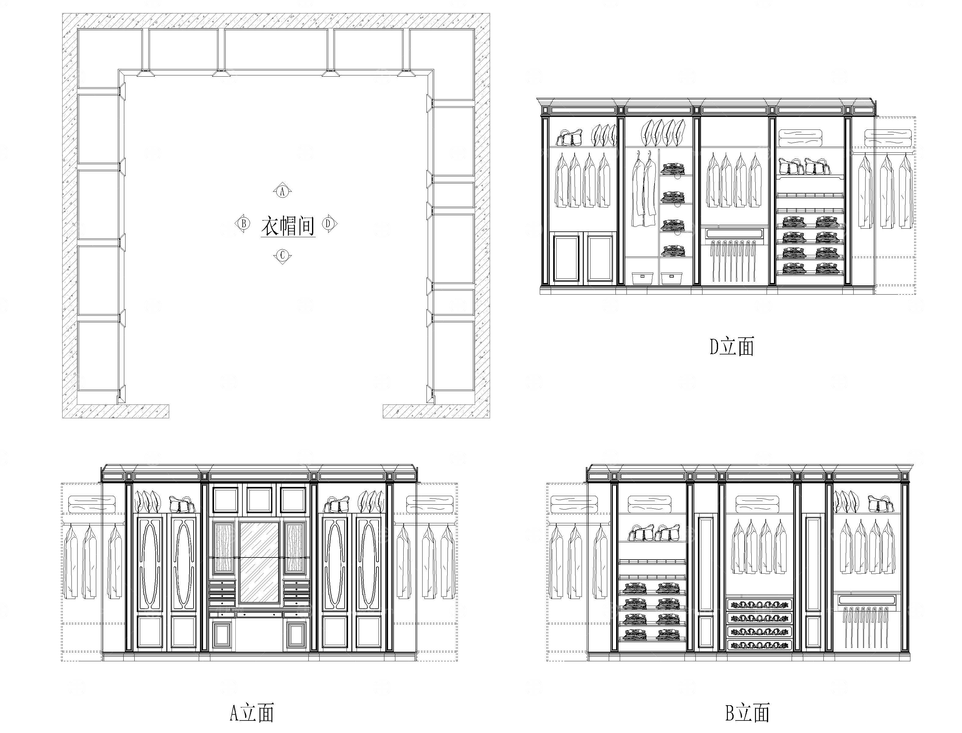 柜子外观CAD模块