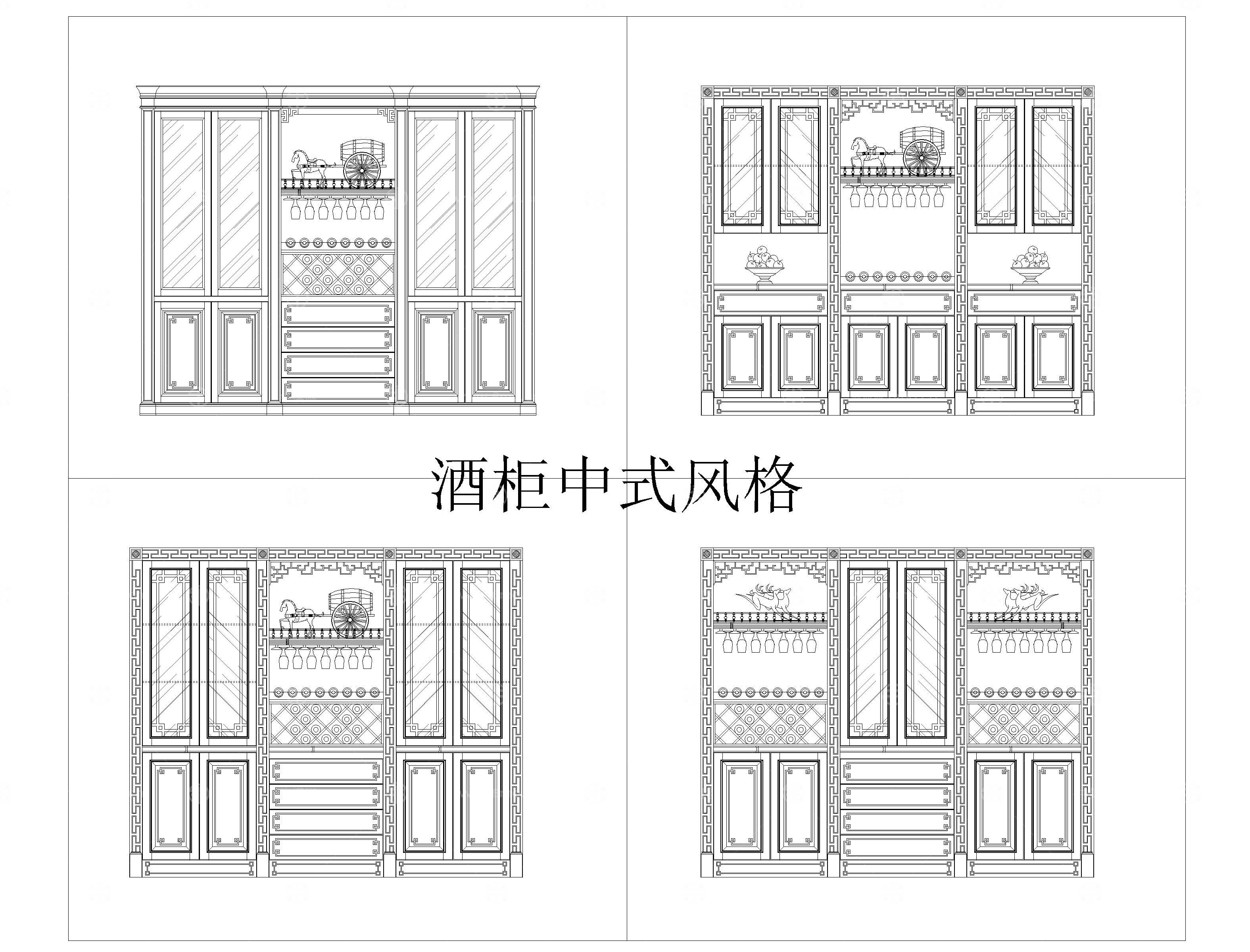 柜子外观CAD模块